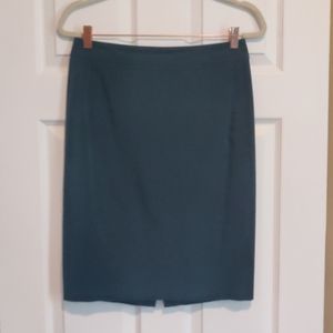 Loft green stretch pencil skirt 6 Tall